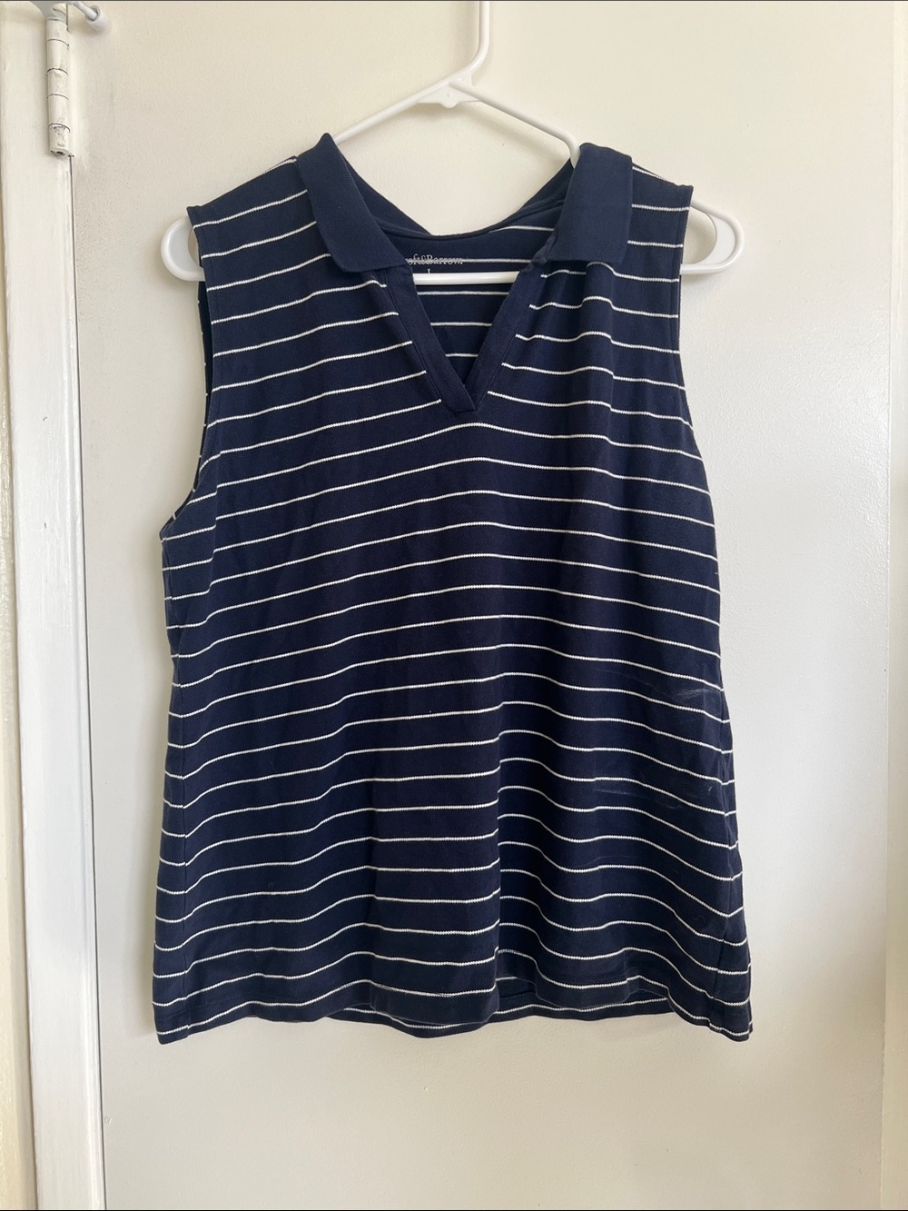 Croft & Barrow | Navy Striped Sleeveless Polo